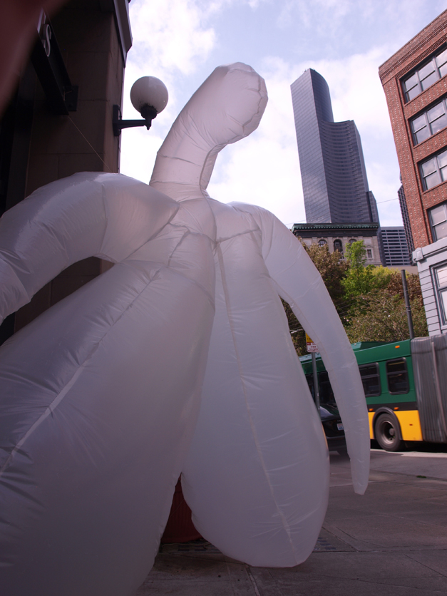 Erection, inflatible sculpture, Lynn Schirmer